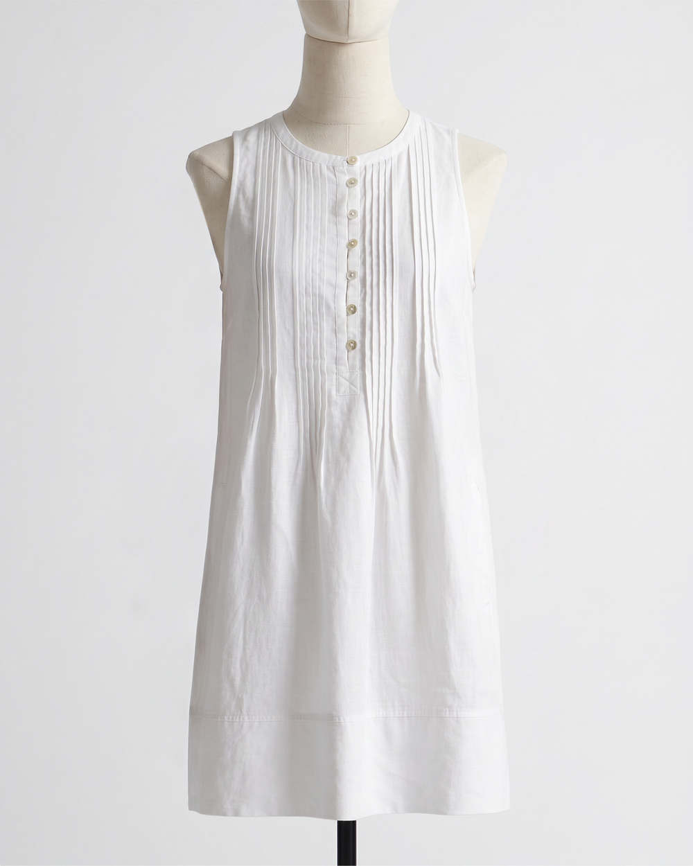 100% European Linen Sleeveless Swing Dress